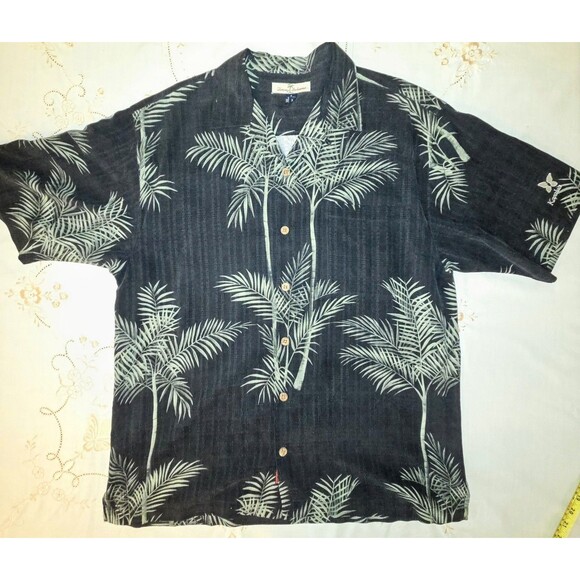 Tommy Bahama 100% Silk‎ Short Sleeve Shirt Button, Hawaiian, Kapalua Mens Medium - Picture 1 of 5